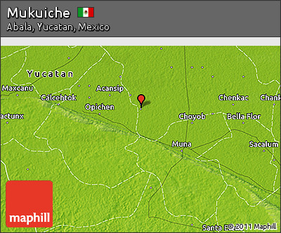 Physical 3D Map of Mukuiche
