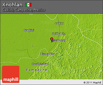 Physical 3D Map of Xnohlan