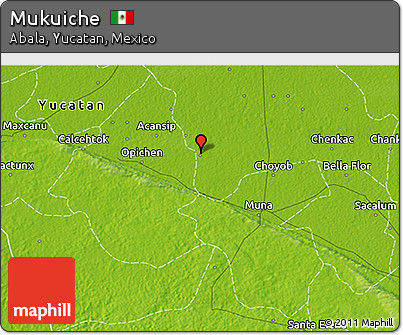 Physical 3D Map of Mukuiche