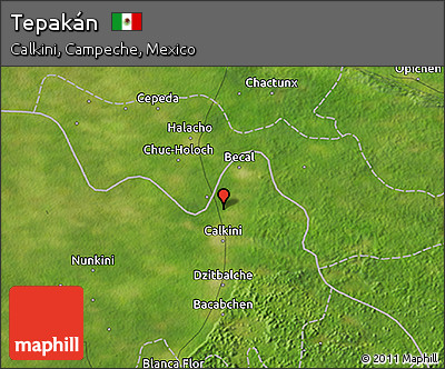 Satellite 3D Map of Tepakán