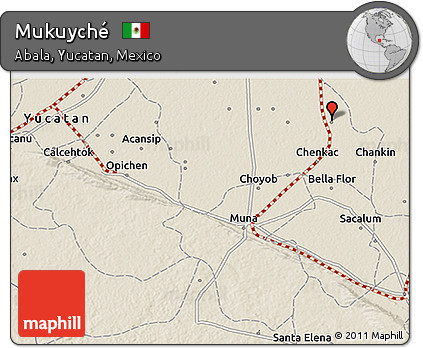 Shaded Relief 3D Map of Mukuyché