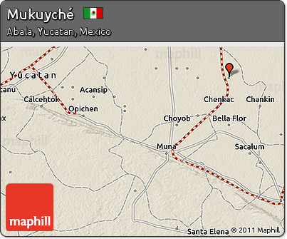 Shaded Relief 3D Map of Mukuyché