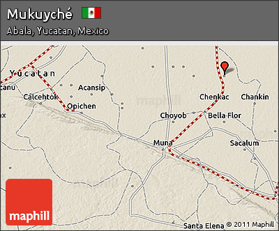 Shaded Relief 3D Map of Mukuyché