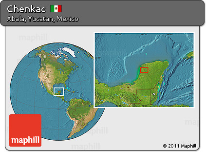 Satellite Location Map of Chenkac