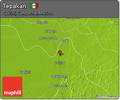 Physical Map of Tepakán