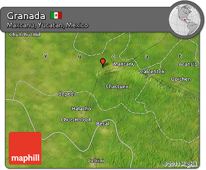 Satellite Map of Granada