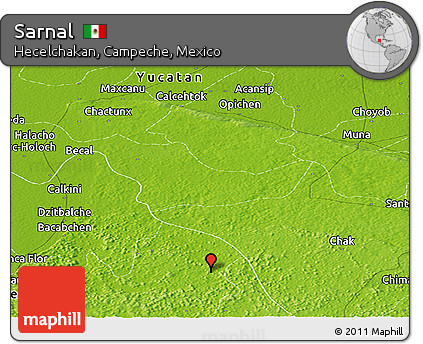 Physical Panoramic Map of Sarnal