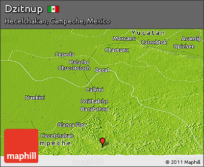Physical Panoramic Map of Dzitnup