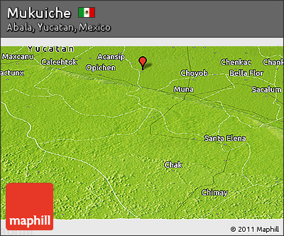 Physical Panoramic Map of Mukuiche