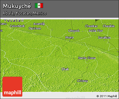 Physical Panoramic Map of Mukuyché