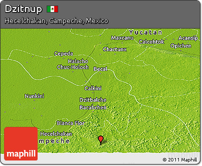 Physical Panoramic Map of Dzitnup