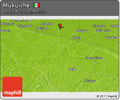 Physical Panoramic Map of Mukuiche