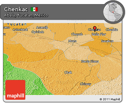 Political Panoramic Map of Chenkac