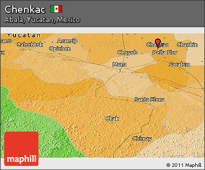 Political Panoramic Map of Chenkac