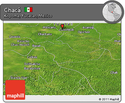Satellite Panoramic Map of Chacá