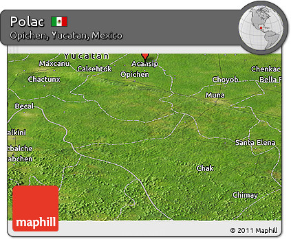 Satellite Panoramic Map of Polac