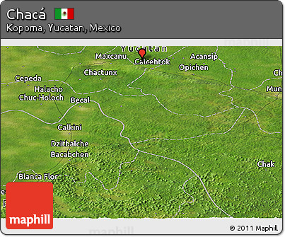 Satellite Panoramic Map of Chacá