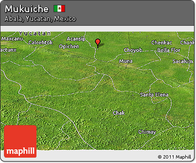 Satellite Panoramic Map of Mukuiche