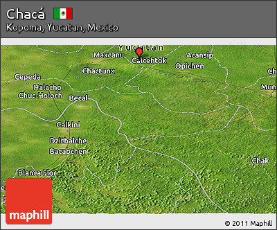 Satellite Panoramic Map of Chacá