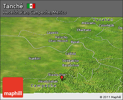 Satellite Panoramic Map of Tanché