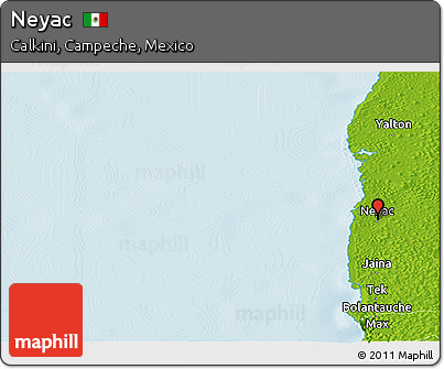 Physical Panoramic Map of Neyac