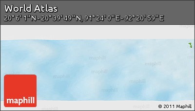 Physical Panoramic Map of the Area around 20° 22' 55" N, 91° 52' 30" E