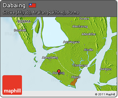 Physical 3D Map of Dabaing