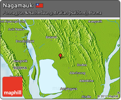 Physical 3D Map of Nagamauk