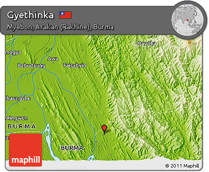 Physical 3D Map of Gyethinka