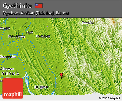 Physical 3D Map of Gyethinka