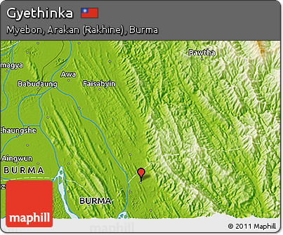 Physical 3D Map of Gyethinka