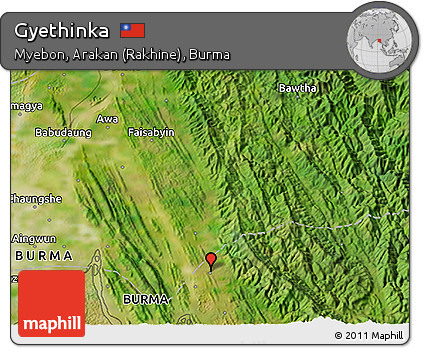 Satellite 3D Map of Gyethinka
