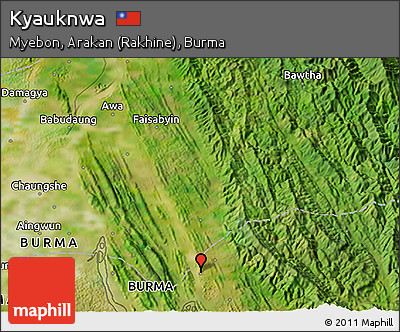 Satellite 3D Map of Kyauknwa