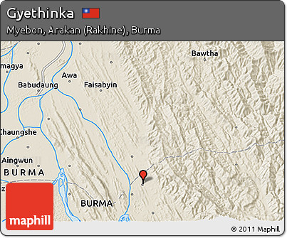 Shaded Relief 3D Map of Gyethinka