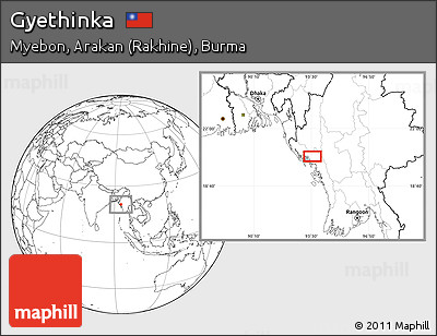 Blank Location Map of Gyethinka