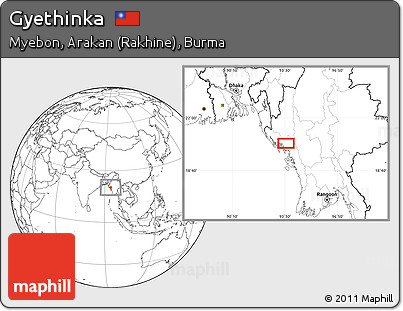 Blank Location Map of Gyethinka