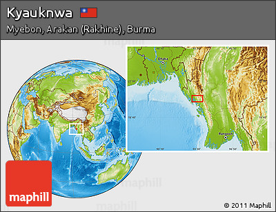 Physical Location Map of Kyauknwa
