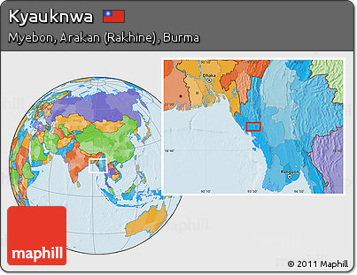 Political Location Map of Kyauknwa