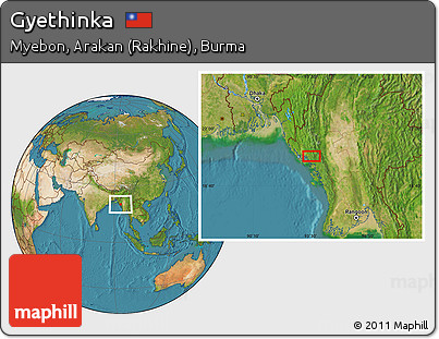 Satellite Location Map of Gyethinka