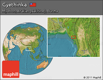 Satellite Location Map of Gyethinka
