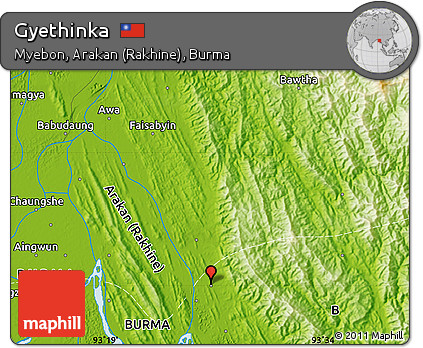 Physical Map of Gyethinka