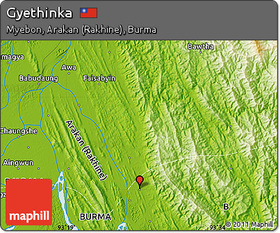 Physical Map of Gyethinka