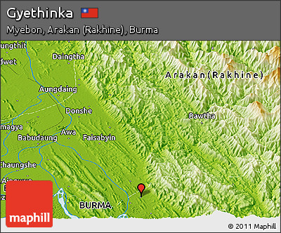 Physical Panoramic Map of Gyethinka