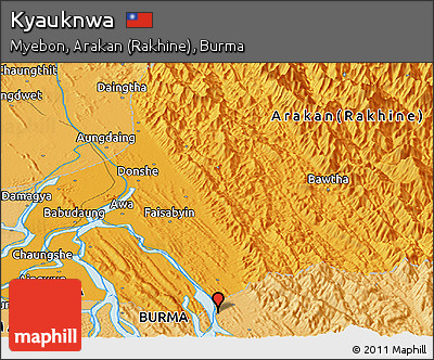 Political Panoramic Map of Kyauknwa