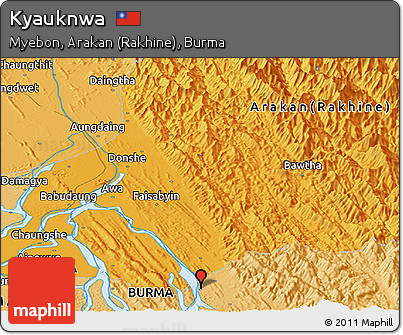 Political Panoramic Map of Kyauknwa