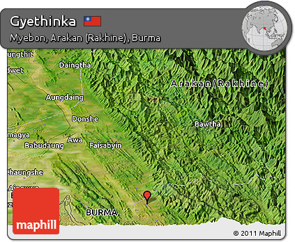 Satellite Panoramic Map of Gyethinka