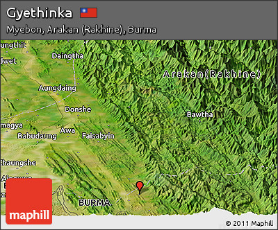 Satellite Panoramic Map of Gyethinka
