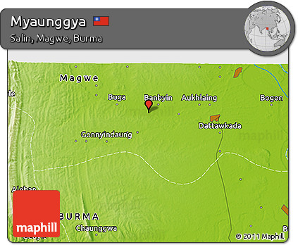 Physical 3D Map of Myaunggya