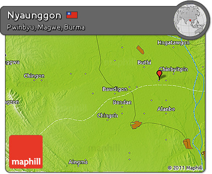 Physical 3D Map of Nyaunggon