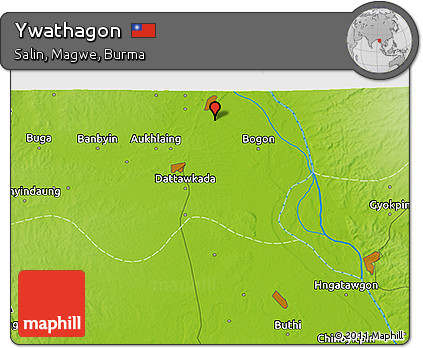 Physical 3D Map of Ywathagon